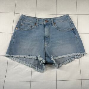 Mavi Denim Shorts Women 29 Blue Rosie Boyfriend Light Bleached Stretch High Rise